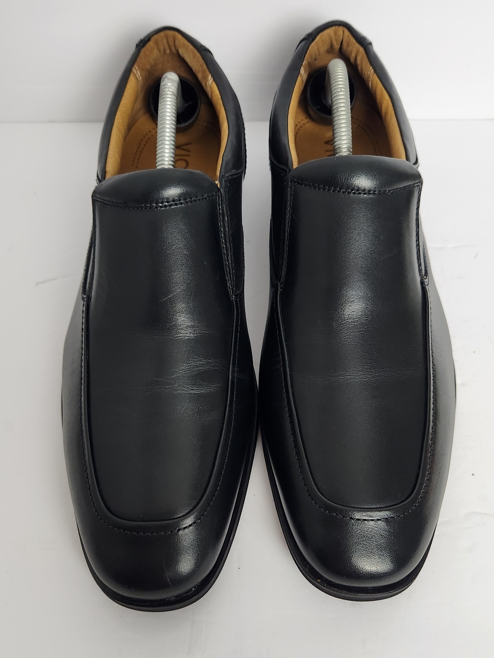 VIONIC Sullivan Mens Size 10 Black Leather Slip On Comfort Support Loafer Shoes - Picture 2 of 12